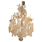 Silvered Bronze and Crystal Chandelier