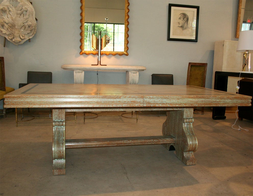 FRENCH CERUSE DINING TABLE