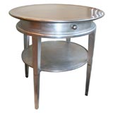White Gold Leaf Occasional Table Designed by James Mont White Gold Leaf Occasional Table Designed by James Mont