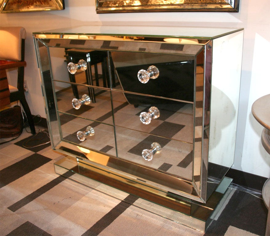 1940's Hollywood Mirrored Commode