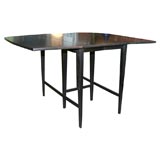 Paul McCobb drop leaf extension black lacquer table