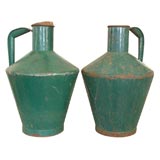 Pair of  Large Tole Jugs