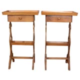 Pair of Petite Fruitwood Work Tables