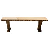 Carved Crab Orchard  Stone Garden Bench