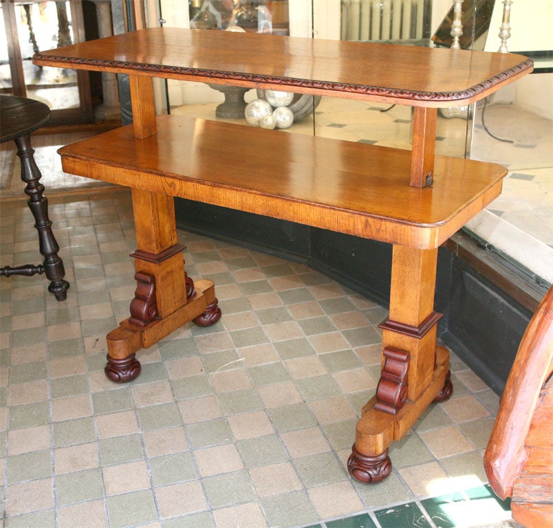 Oak Metimorphic Table Dumbwaiter