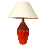 Tall Orange Table Lamp