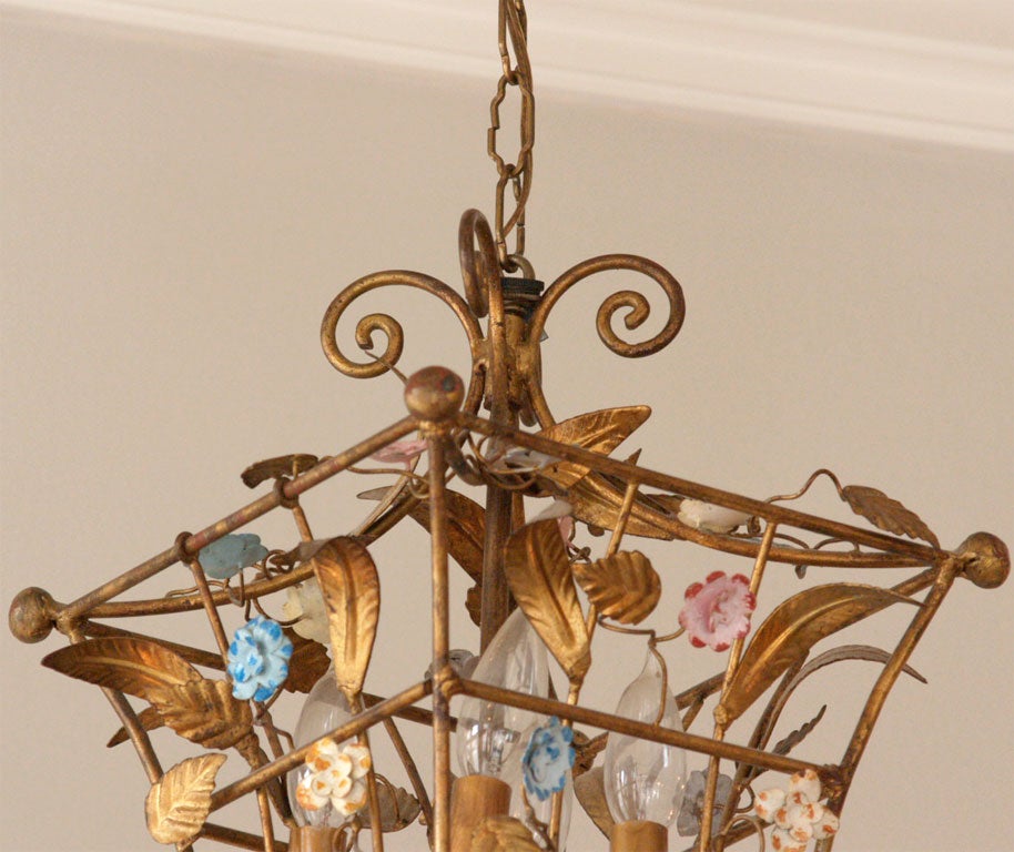 Petite Gilded French Chandelier