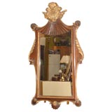 A 1930s Venetian Rococo Walnut and Parcel-gilt Mirror