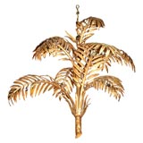 Gilt Palm Tree Chandelier
