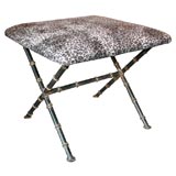 Iron Faux Bamboo stool