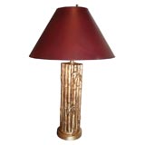 Gilt Faux Bamboo Lamp