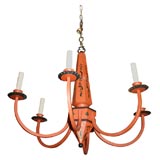 6 Arm Tole Chandelier