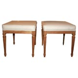 Pair French Style Stools Pair French Style Stools