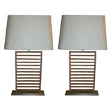 Antique French Iron Ladder Lamps