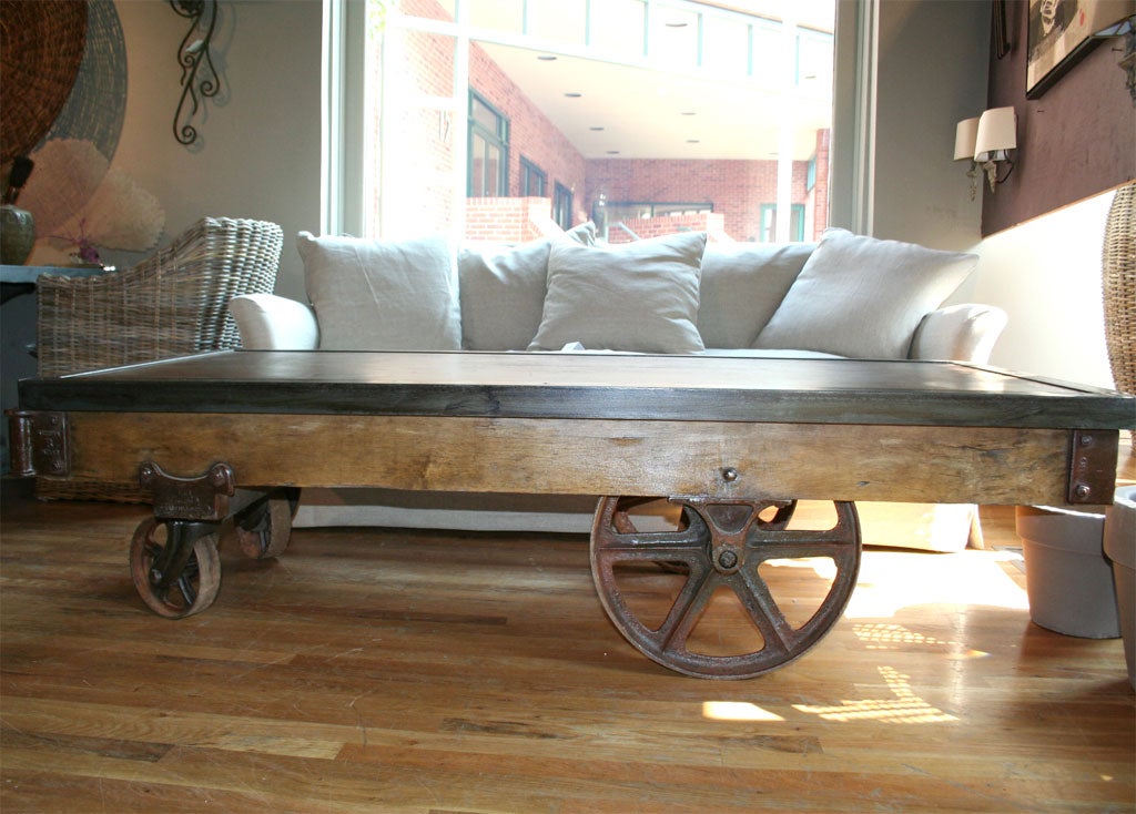 19th Century Industrial Cart Coffee Table