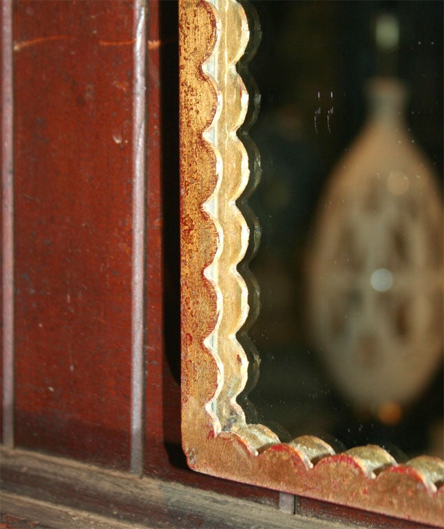 Mid-20th Century French 40's Metal Mirror and Console