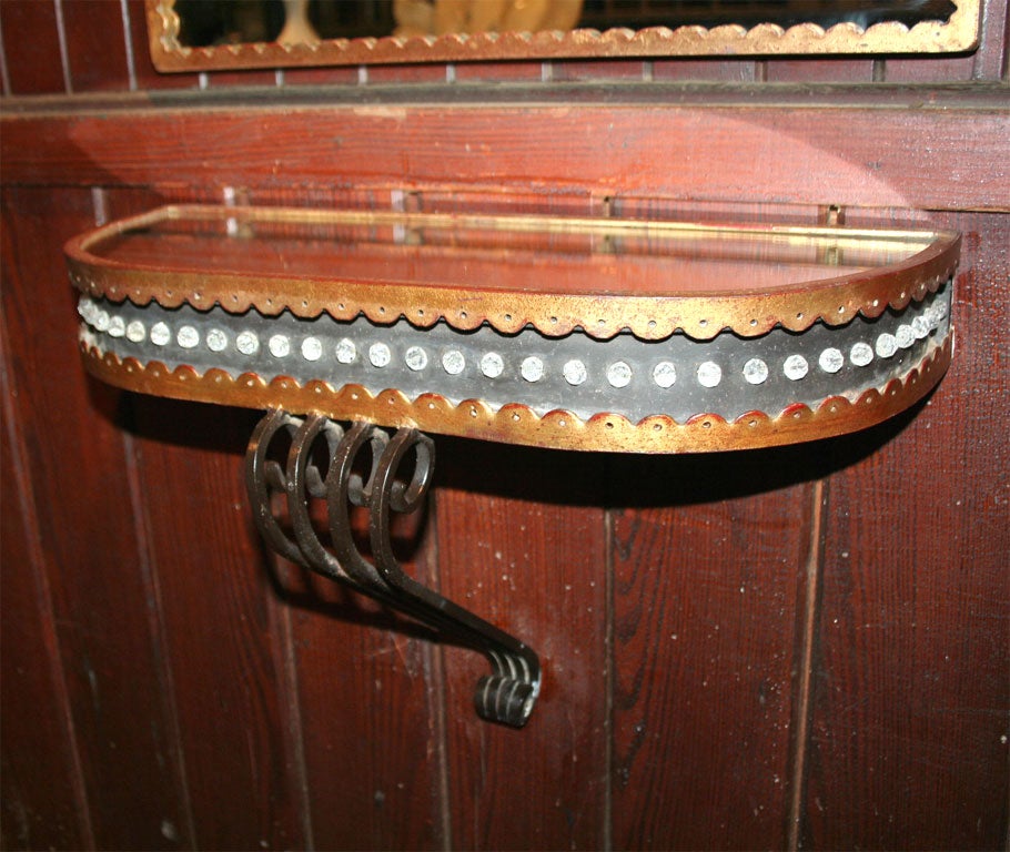 French 40's Metal Mirror and Console 2