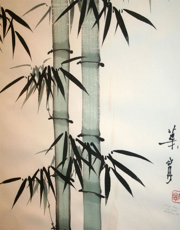 Chinese Brush Painting by Ning Yeh In Good Condition In Stamford, CT