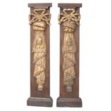 Pair of Fragments with Gilt Carvings