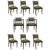 Set of Eight Grosfeld House Dining Chairs