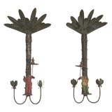 PAIR OF CHINOISERIE TOLE SCONCES