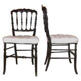 Pair of Ebonized Bobbin Chairs