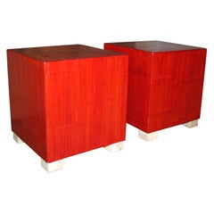 Bamboo veneered Cube tables