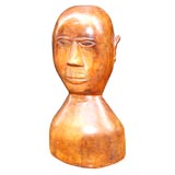 Used Early 20th C Hand-carved Expressive Barbados Bust