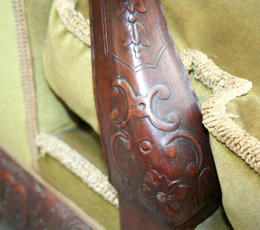 Pair of Impressive Scale Georgian Style Library Chairs 5