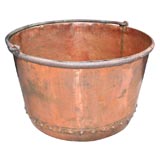 Overscale English 19th Copper Apple Kettle for Firewood
