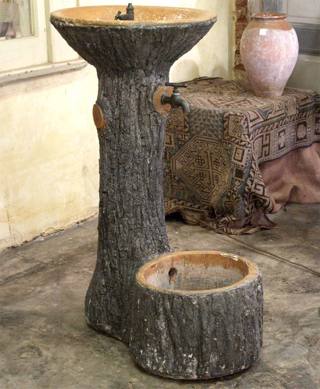 Tree Stump Water Fountain