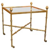 Maison Bagues Style Gilt Metal  Table On Casters