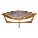 Teak and Specimen Marble Coffee Table - Erno Fabry