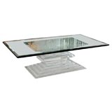 Stacked Lucite Coffee Table