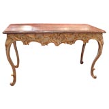 Period Louis XV Center Table w/ rouge marble top