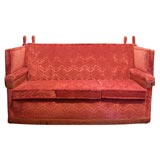 1940's Silk Stamped Velvet Knole Sofa