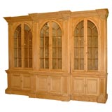 Late 19th Century Grand Scale English Breakfront Pine Bookcase Late 19th Century Grand Scale English Breakfront Pine Bookcase