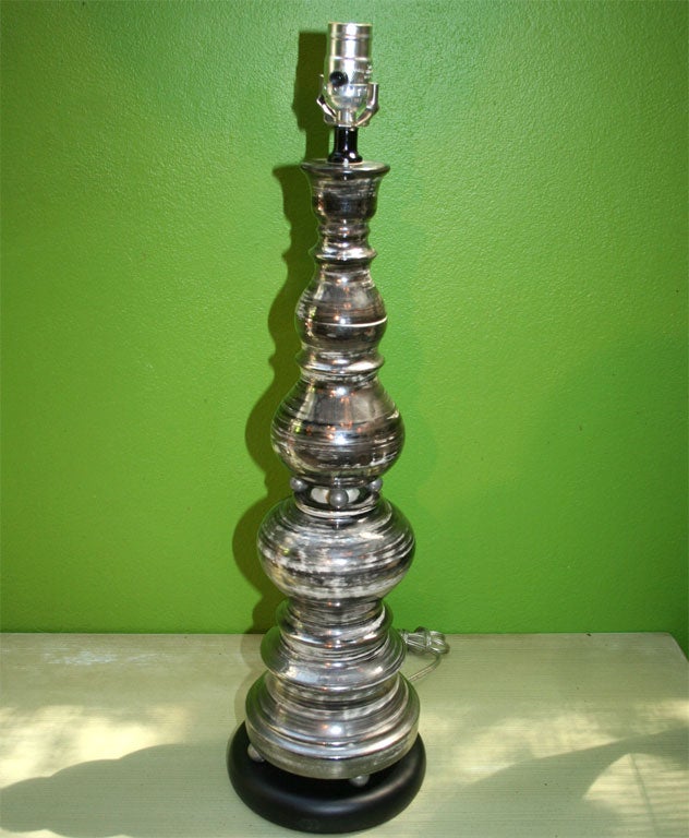Pair of Mercury  Lustre Porcelain Lamps