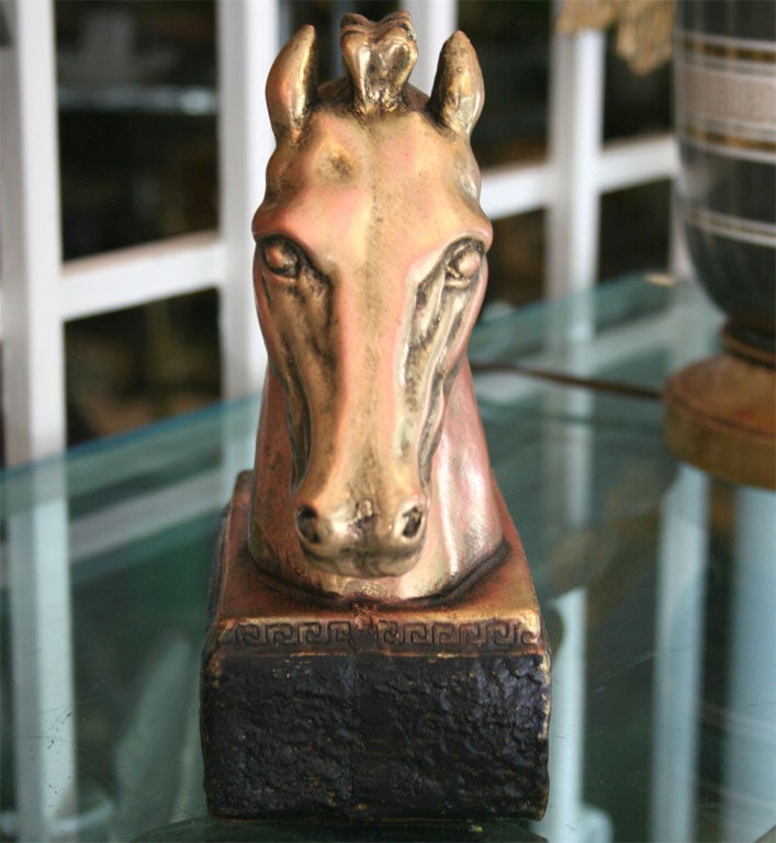 Pair of Signed Bronze Horse Bookends 3