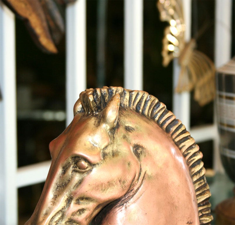 Pair of Signed Bronze Horse Bookends 5