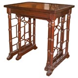 Set of Burlwood Fretwork Nesting Tables