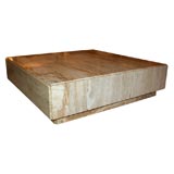 Beautiful italian travertine square coffee table