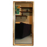Gold Painted Faux Bamboo Framed Mirror