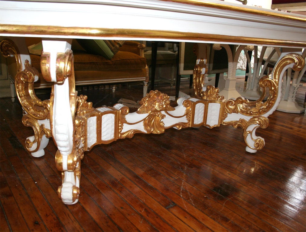 Rococo Louis XIV Style Table with Mirrored Top by Jansen