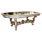 Vintage Rococo Louis XIV Style Table with Mirrored Top by Jansen