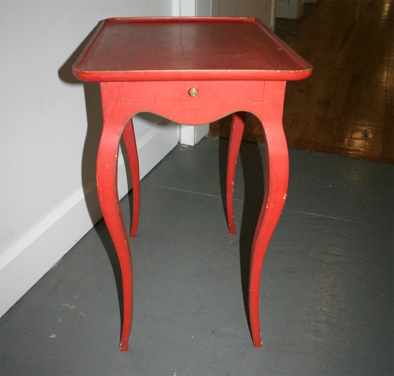 Pair of Louis XV Style Painted Side Tables by Jansen For Sale 1