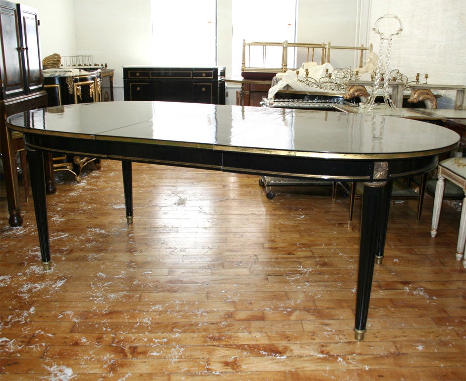 Ebonized & Gilt Jansen Dining Room Table