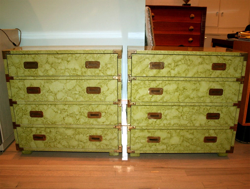 Pair of Campaign Chests by Henredon