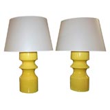 Yellow ceramic lamps