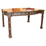 Chippendale Style Mahogany Silver Table, Late 19th Century